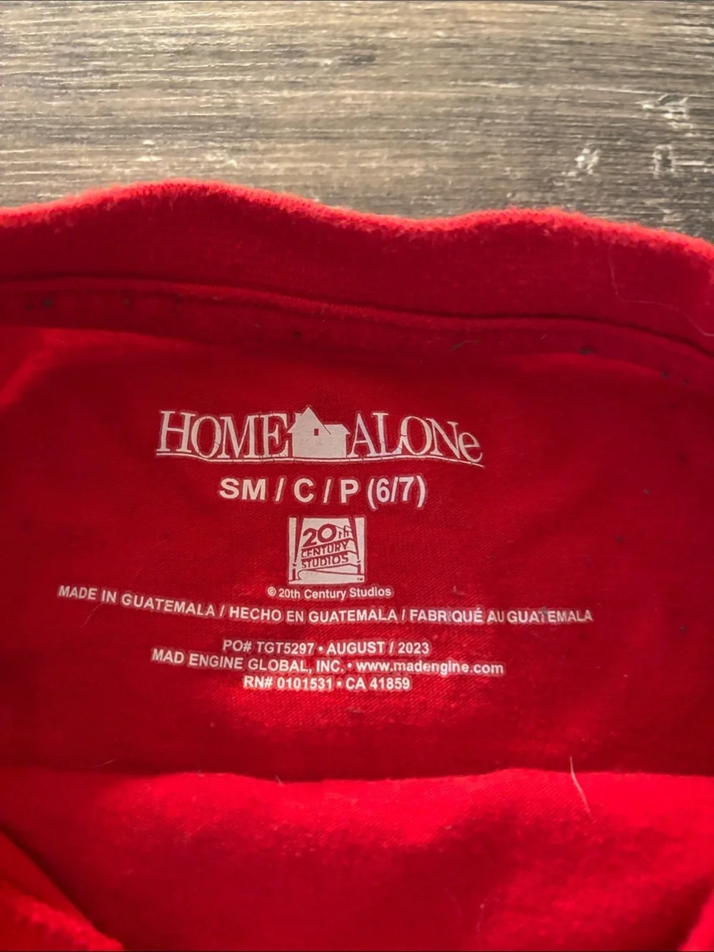Red 'Merry Christmas Ya Filthy Animal' Home Alone Graphic Tee